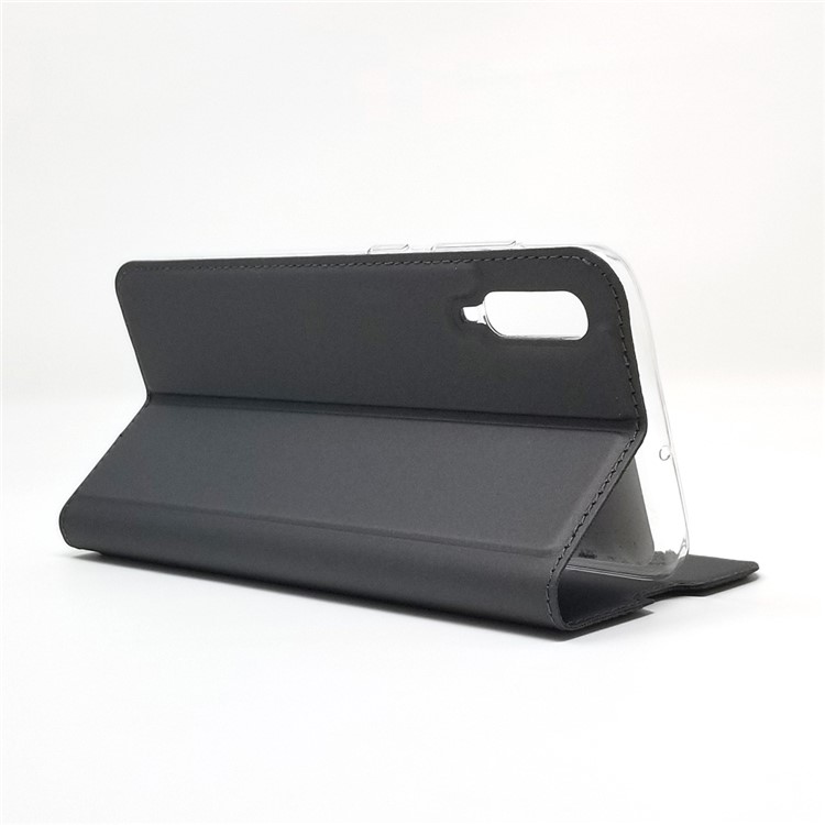 Magnetic Adsorption Leather Card Holder Case for Samsung Galaxy A70 - Black-7