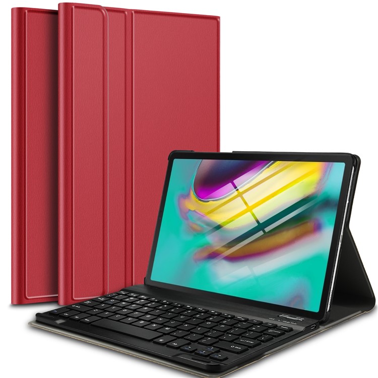 

Для Samsung Galaxy Tab S5E SM-T720 Bluetooth-клавиатура И Съемный Кожаный Чехол - Красный, Galaxy Tab S5e SM-T720