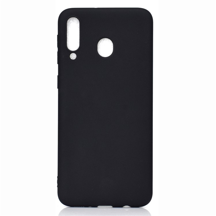 Solid Color Matte TPU Soft Mobile Phone Cover for Samsung Galaxy M30 - Black-4