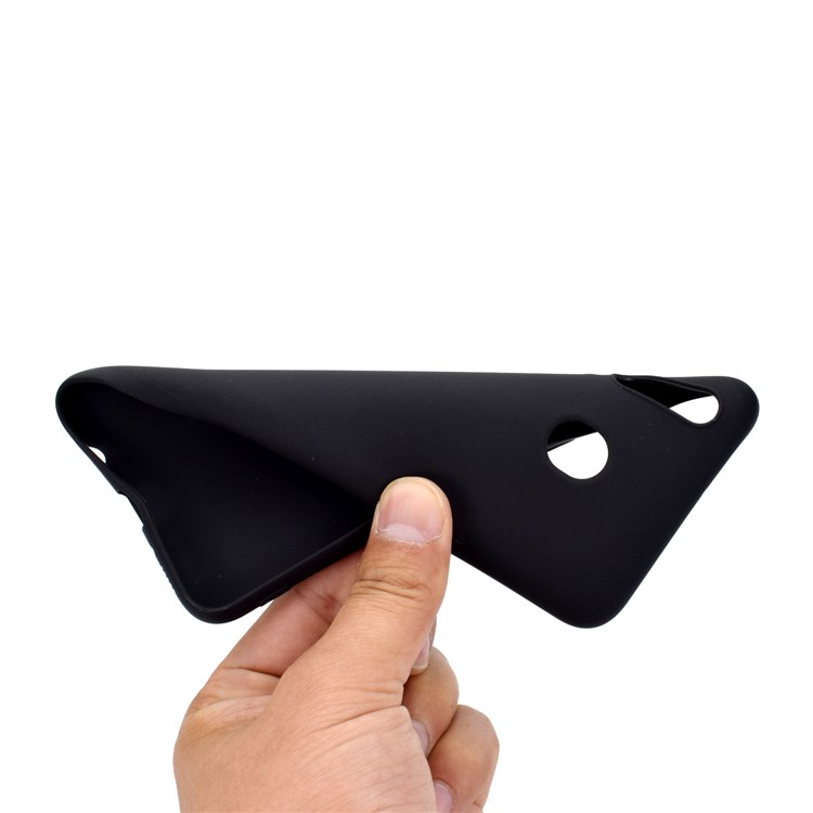 Solid Color Matte TPU Soft Mobile Phone Cover for Samsung Galaxy M30 - Black-5