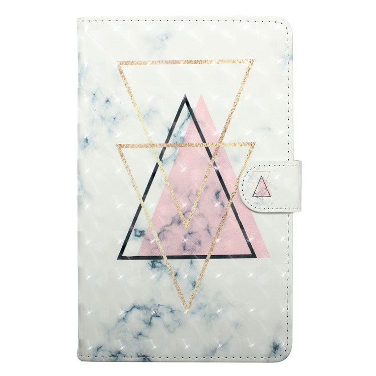 3D Embossed Leather Wallet Tablet Case for Samsung Galaxy Tab A 10.1 (2016) T580 / T585 - Triangle-2