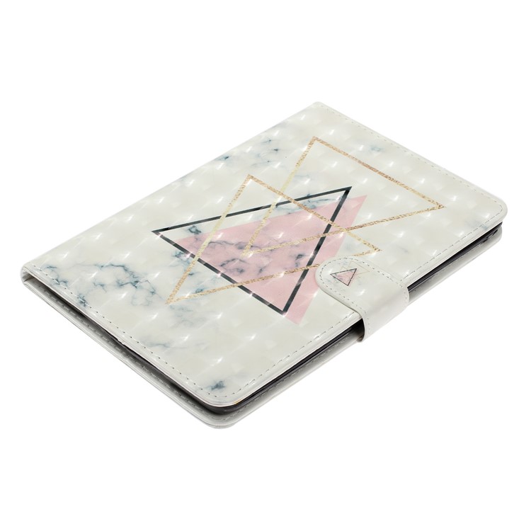 3D Embossed Leather Wallet Tablet Case for Samsung Galaxy Tab A 10.1 (2016) T580 / T585 - Triangle-4