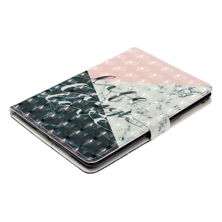 3D Embossed Leather Wallet Tablet Case for Samsung Galaxy Tab A 10.1 (2016) T580 / T585 - Life Laugh Love-4