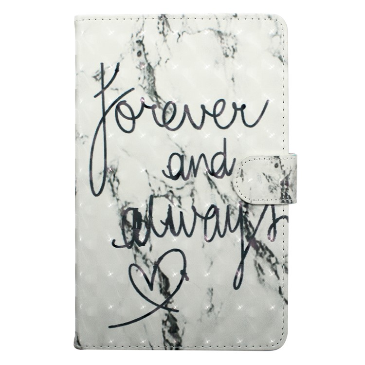 3D Embossed Leather Wallet Tablet Case for Samsung Galaxy Tab A 10.1 (2016) T580 / T585 - Forever and Always-2
