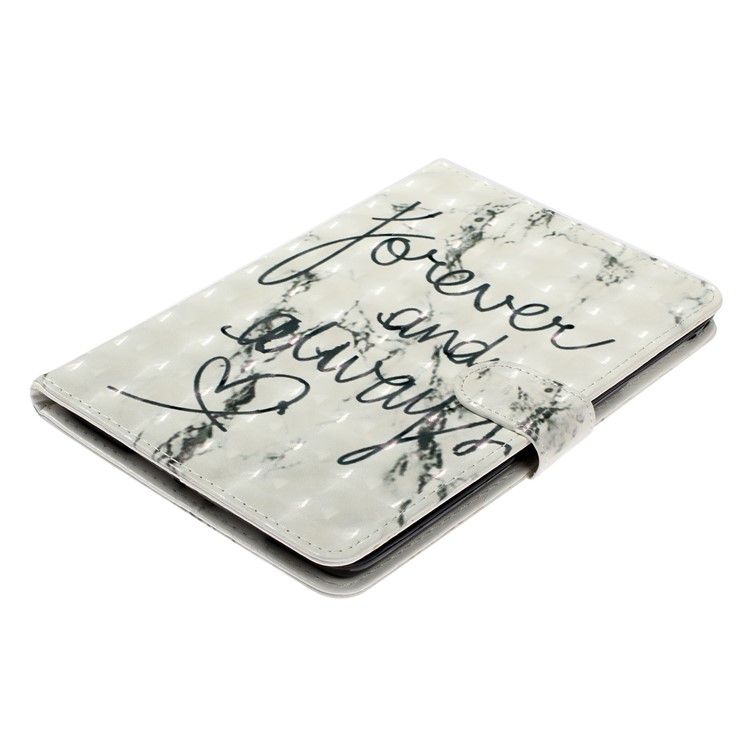 3D Embossed Leather Wallet Tablet Case for Samsung Galaxy Tab A 10.1 (2016) T580 / T585 - Forever and Always-4