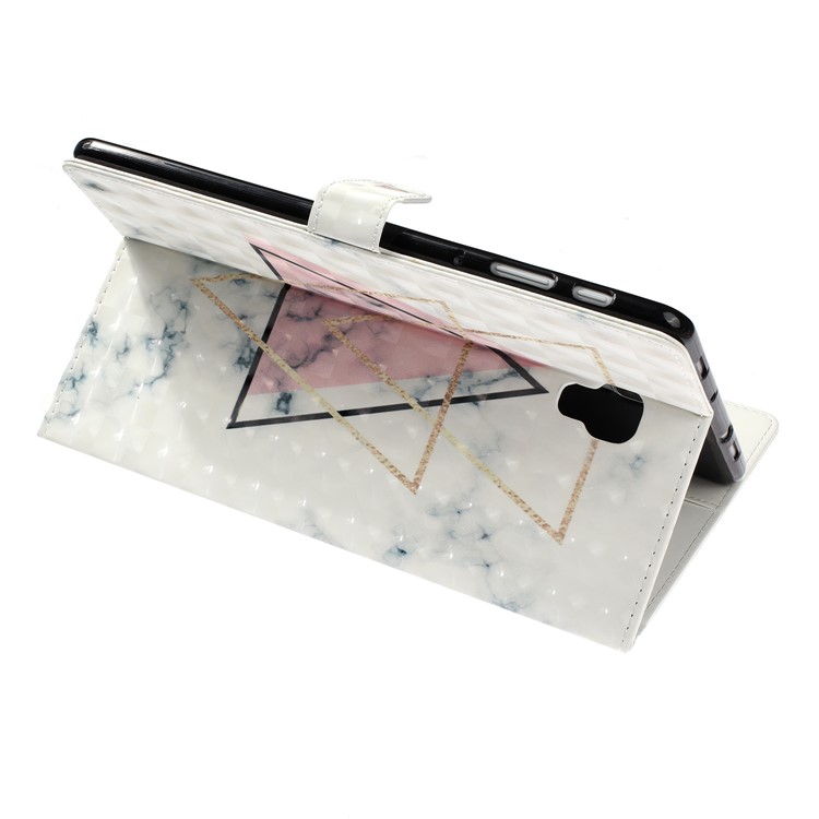 Embossment Light Spot Decor Patterned Leather Case for Samsung Galaxy Tab A 10.5 (2018) T590 T595 - Triangle-5