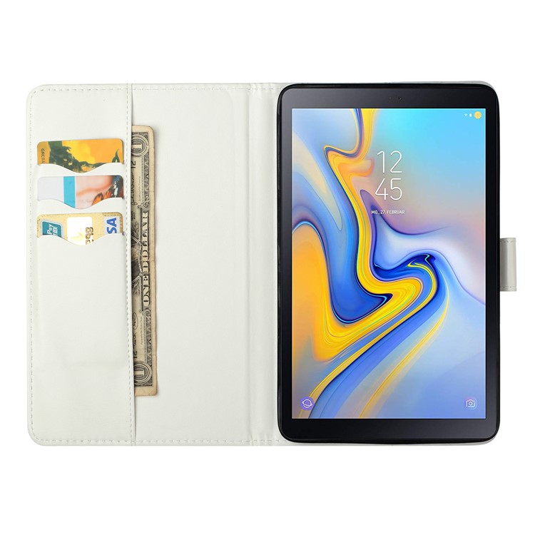 Embossment Light Spot Decor Patterned Leather Case for Samsung Galaxy Tab A 10.5 (2018) T590 T595 - Triangle-6