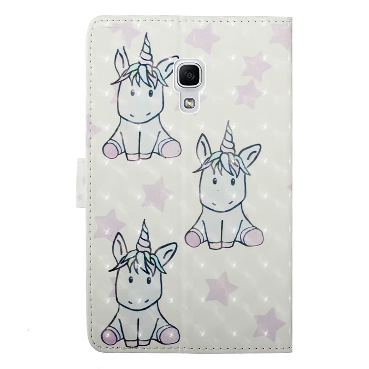 Embossment Light Spot Decor Patterned Leather Case for Samsung Galaxy Tab A 10.5 (2018) T590 T595 - Cute Unicorns-3