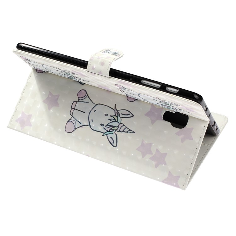 Embossment Light Spot Decor Patterned Leather Case for Samsung Galaxy Tab A 10.5 (2018) T590 T595 - Cute Unicorns-5