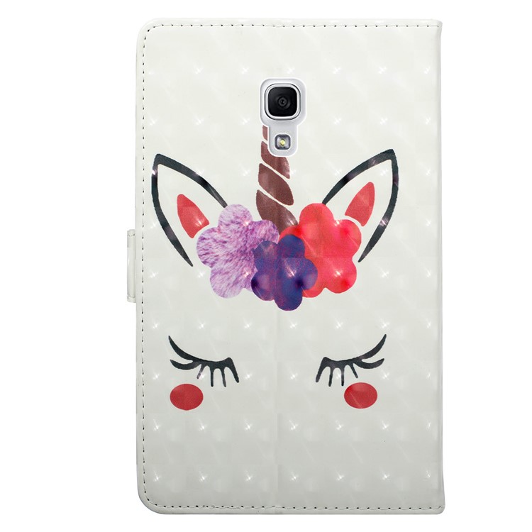 Embossment Light Spot Decor Patterned Leather Case for Samsung Galaxy Tab A 10.5 (2018) T590 T595 - Shy Unicorn-3
