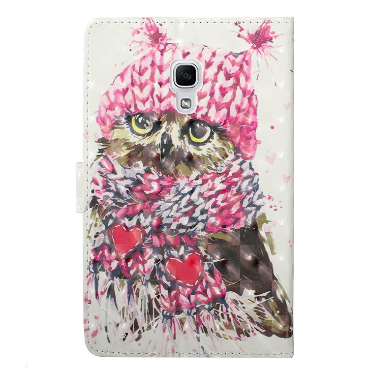 Embossment Light Spot Decor Patterned Leather Case for Samsung Galaxy Tab A 10.5 (2018) T590 T595 - Owl-3