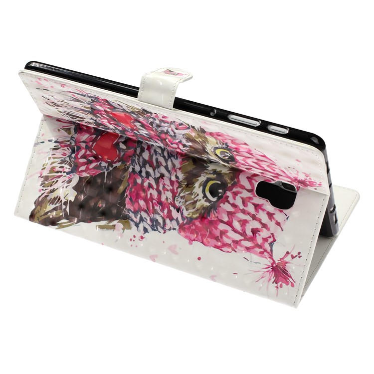 Embossment Light Spot Decor Patterned Leather Case for Samsung Galaxy Tab A 10.5 (2018) T590 T595 - Owl-5