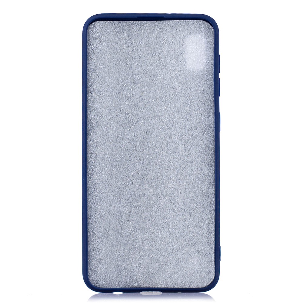 Solid Color Candy TPU Fall Für Samsung Galaxy A10 - Dunkelblau