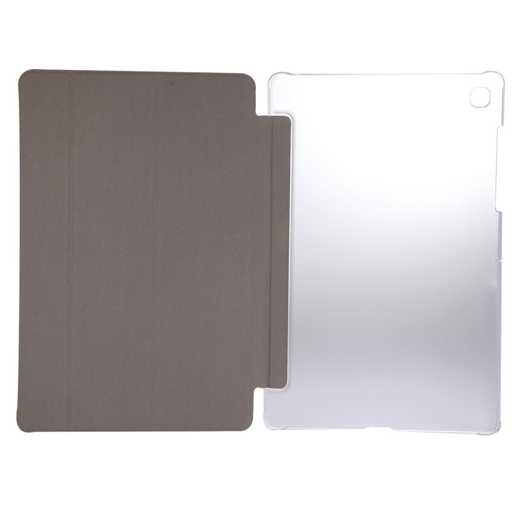 Silk Texture Tri-fold Stand Leather Case for Samsung Galaxy Tab S5e SM-T720 - Green-4