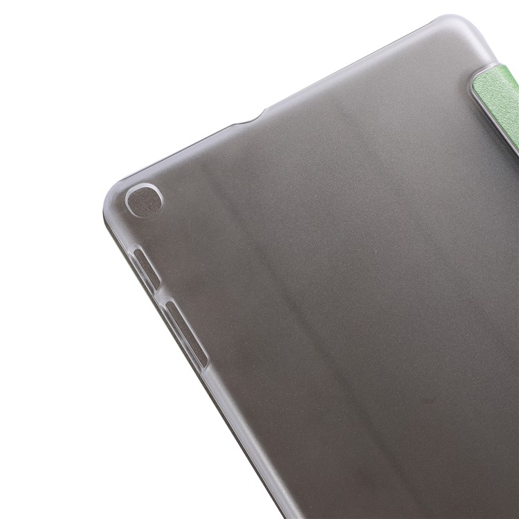 Silk Texture Tri-fold Stand Leather Case for Samsung Galaxy Tab A 10.1 (2019) SM-T515 - Green-5