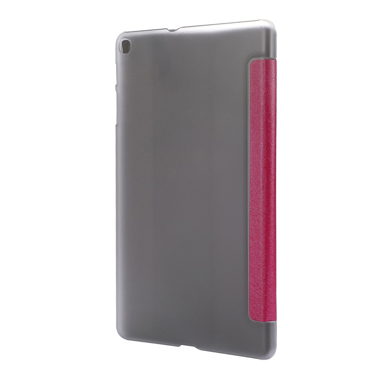 Silk Texture Tri-fold Stand Leather Case for Samsung Galaxy Tab A 10.1 (2019) SM-T515 - Rose-3