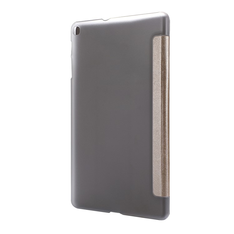 Textura De Seda Tri-fold Estojo De Couro Para Samsung Galaxy Tab A 10.1 (2019) SM-T515 - Ouro-3
