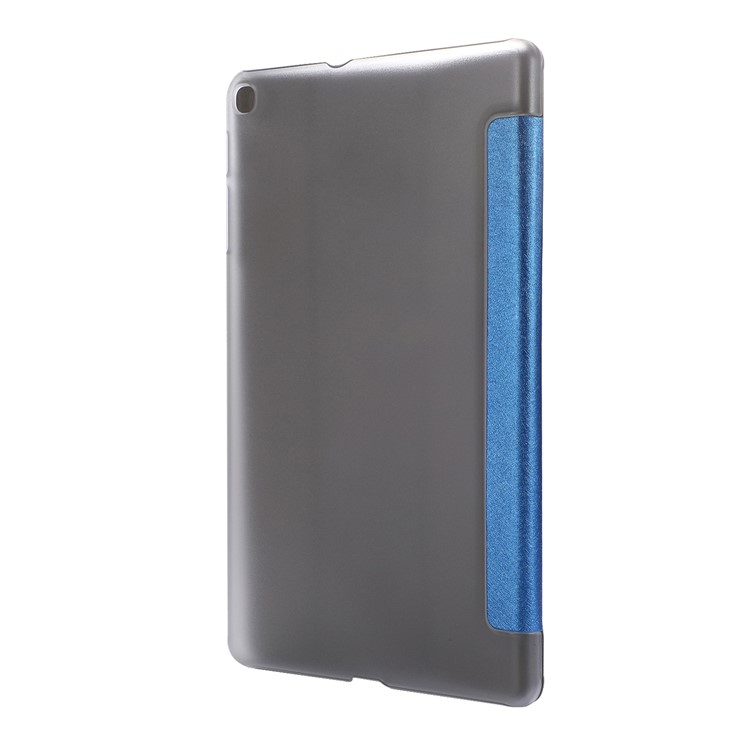 Silk Texture Tri-fold Stand Leather Case for Samsung Galaxy Tab A 10.1 (2019) SM-T515 - Dark Blue-3