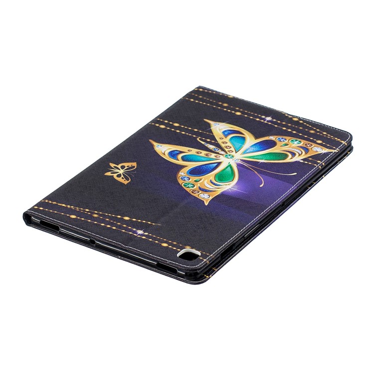 Pattern Printing Wallet Stand Leather Case for Samsung Galaxy Tab S5e SM-T720 - Golden Butterflies-5