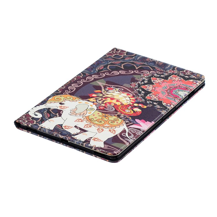 Pattern Printing Wallet Stand Leather Case for Samsung Galaxy Tab S5e SM-T720 - Tribal Elephant-4