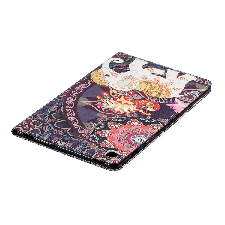 Pattern Printing Wallet Stand Leather Case for Samsung Galaxy Tab S5e SM-T720 - Tribal Elephant-5