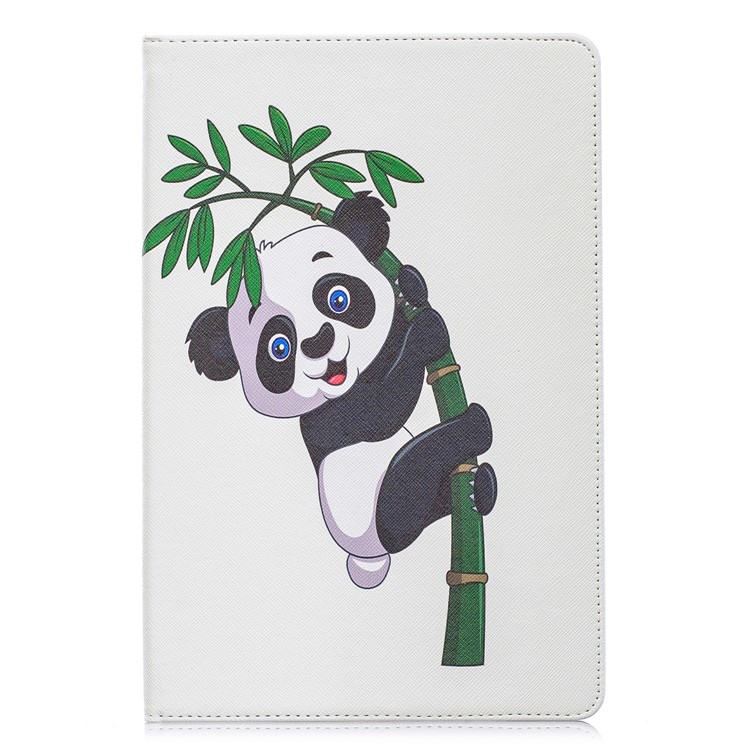 Pattern Printing Wallet Stand Leather Case for Samsung Galaxy Tab S5e SM-T720 - Panda Climbing Bamboo-2