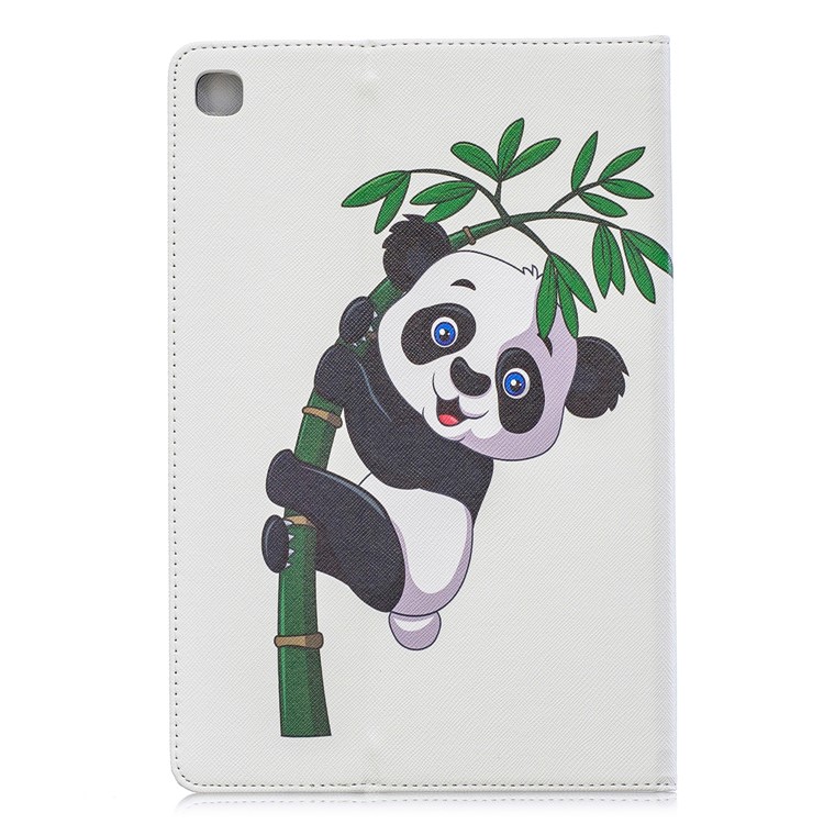 Pattern Printing Wallet Stand Leather Case for Samsung Galaxy Tab S5e SM-T720 - Panda Climbing Bamboo-3