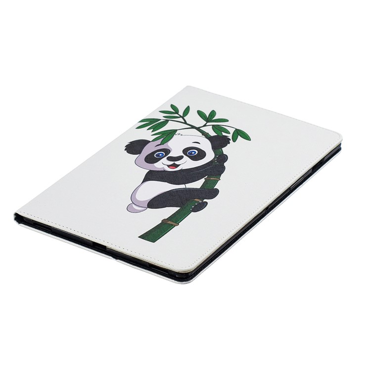 Pattern Printing Wallet Stand Leather Case for Samsung Galaxy Tab S5e SM-T720 - Panda Climbing Bamboo-4