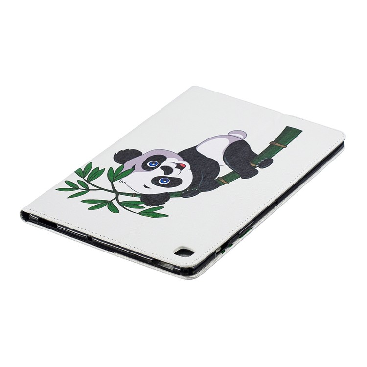 Pattern Printing Wallet Stand Leather Case for Samsung Galaxy Tab S5e SM-T720 - Panda Climbing Bamboo-5