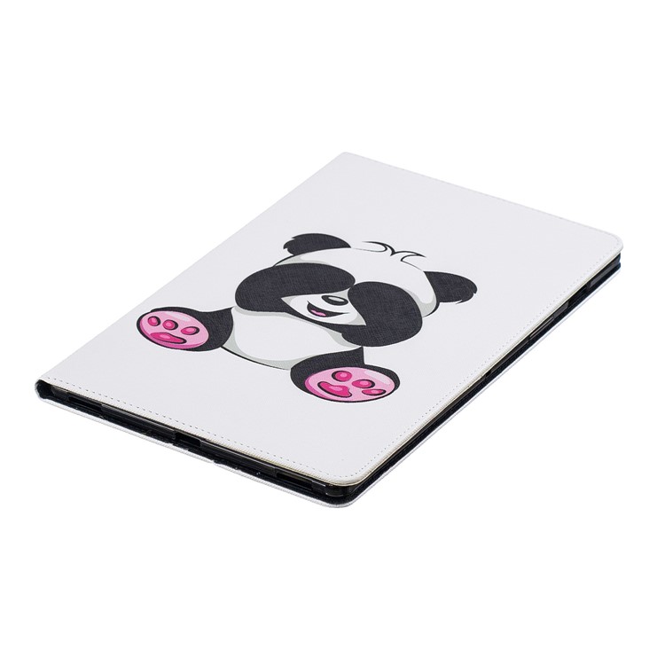 Pattern Printing Wallet Stand Leather Case for Samsung Galaxy Tab S5e SM-T720 - Adorable Panda-4