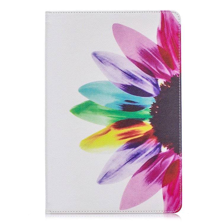 Pattern Printing Wallet Stand Leather Case for Samsung Galaxy Tab S5e SM-T720 - Colorful Petals-2