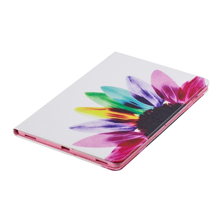 Pattern Printing Wallet Stand Leather Case for Samsung Galaxy Tab S5e SM-T720 - Colorful Petals-4