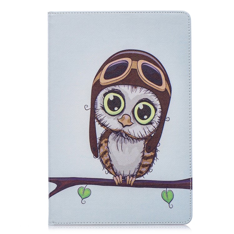 Pattern Printing Wallet Stand Leather Case for Samsung Galaxy Tab S5e SM-T720 - Cute Owl-2