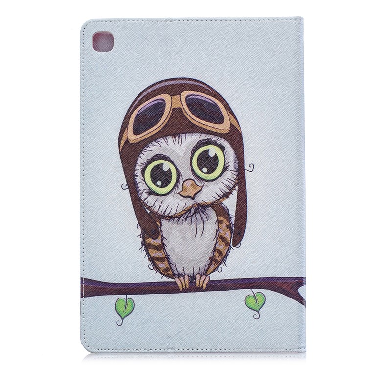 Pattern Printing Wallet Stand Leather Case for Samsung Galaxy Tab S5e SM-T720 - Cute Owl-3