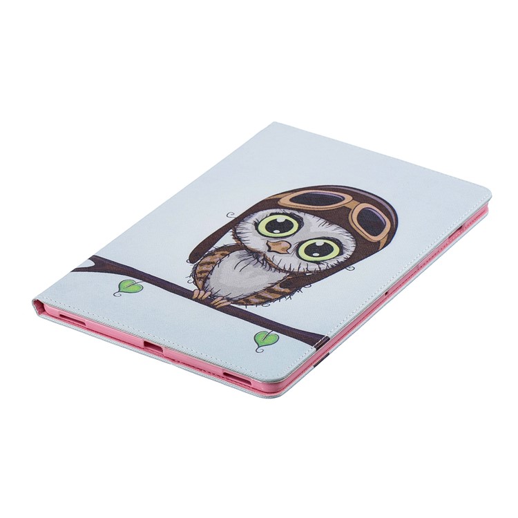 Pattern Printing Wallet Stand Leather Case for Samsung Galaxy Tab S5e SM-T720 - Cute Owl-4