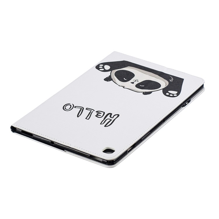 Pattern Printing Wallet Stand Leather Case for Samsung Galaxy Tab S5e SM-T720 - Hello Panda-5