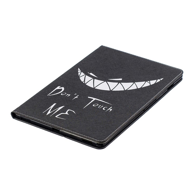 Pattern Printing Wallet Stand Leather Case for Samsung Galaxy Tab S5e SM-T720 - Don't Touch Me-4