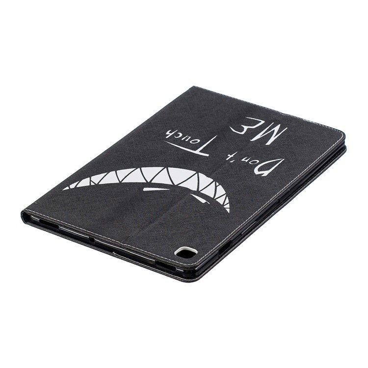 Pattern Printing Wallet Stand Leather Case for Samsung Galaxy Tab S5e SM-T720 - Don't Touch Me-5