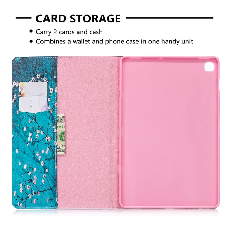 Pattern Printing Wallet Stand Leather Case for Samsung Galaxy Tab S5e SM-T720 - Wintersweet-6