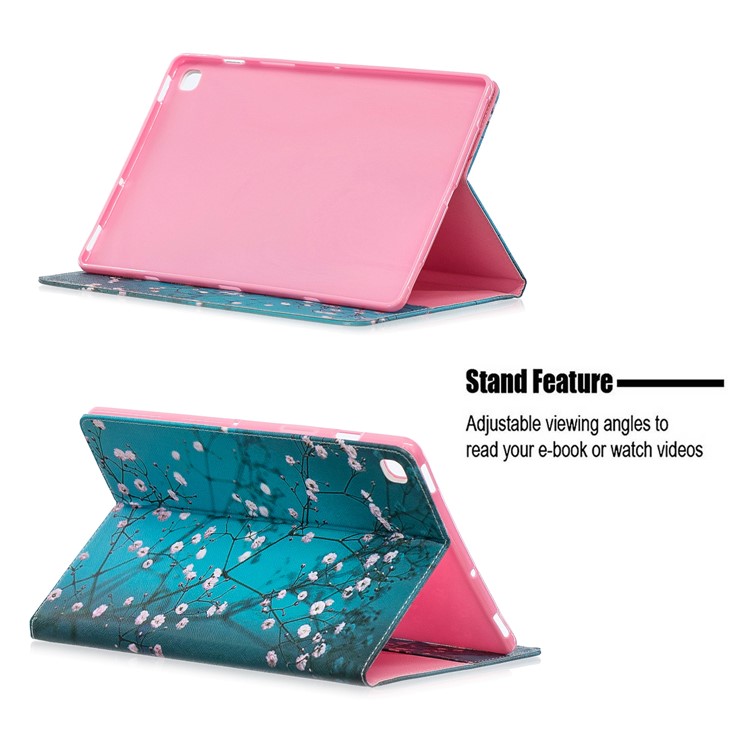 Pattern Printing Wallet Stand Leather Case for Samsung Galaxy Tab S5e SM-T720 - Wintersweet-7