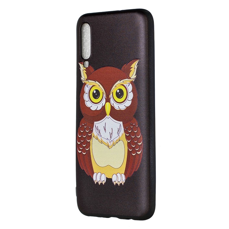 Embossment Patterned TPU Case Accessory for Samsung Galaxy A70 - Lovely Owl-2