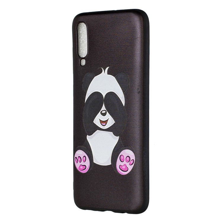 Embossment Patterned TPU Case Accessory for Samsung Galaxy A70 - Cute Panda-2