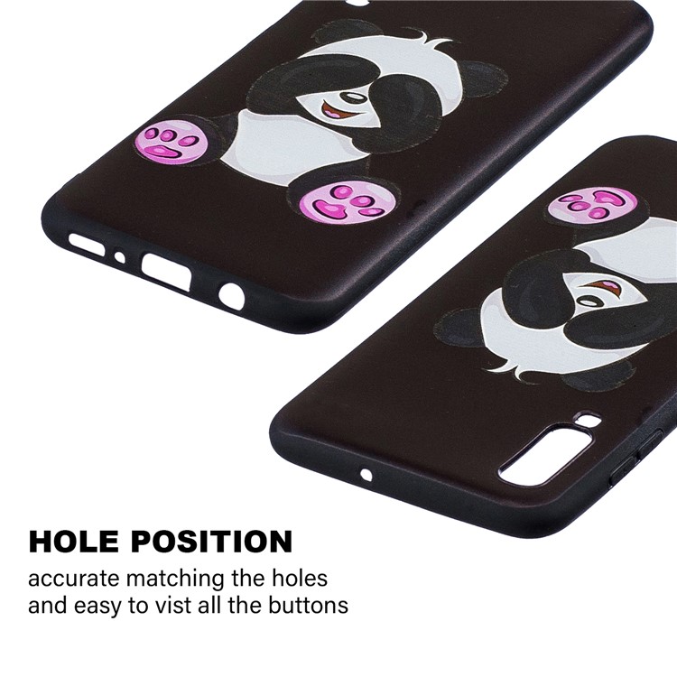 Embossment Patterned TPU Case Accessory for Samsung Galaxy A70 - Cute Panda-3