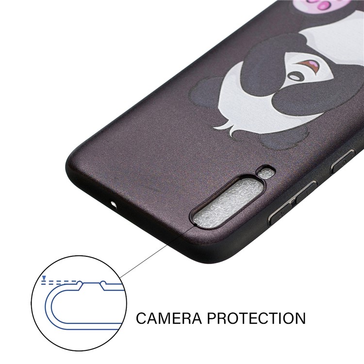 Embossment Patterned TPU Case Accessory for Samsung Galaxy A70 - Cute Panda-4