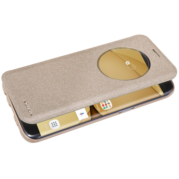 nillkin sparkle series app smart view leather for samsung galaxy s7 edge g935 gold tvc nillkin sparkle series app smart view leather for samsung galaxy s7 edge g935 gold tvc