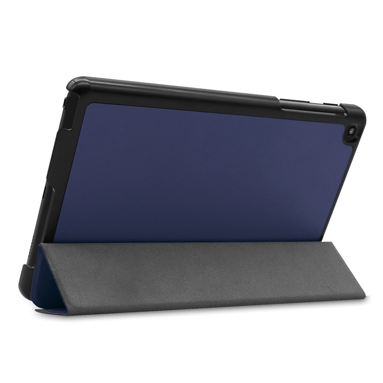 ENKAY for Samsung Galaxy Tab A 8.0 (2019) with S Pen P200 P205 Tri-fold PU Leather Stand Shell - Dark Blue-7