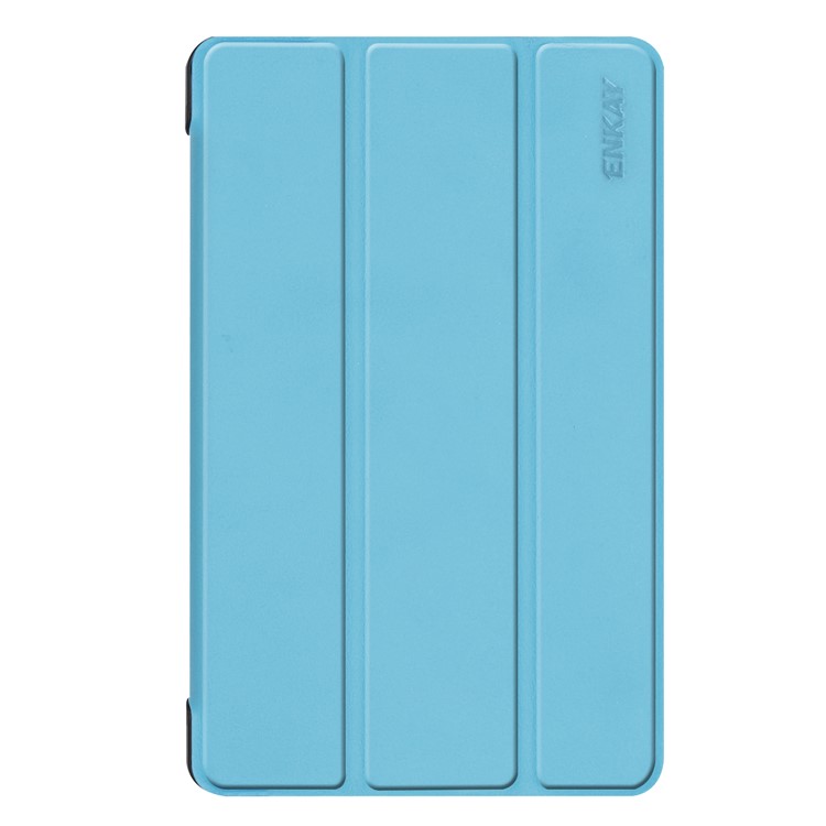 ENKAY for Samsung Galaxy Tab A 8.0 (2019) with S Pen P200 P205 Tri-fold PU Leather Stand Shell - Baby Blue-2