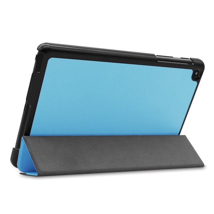 ENKAY for Samsung Galaxy Tab A 8.0 (2019) with S Pen P200 P205 Tri-fold PU Leather Stand Shell - Baby Blue-7