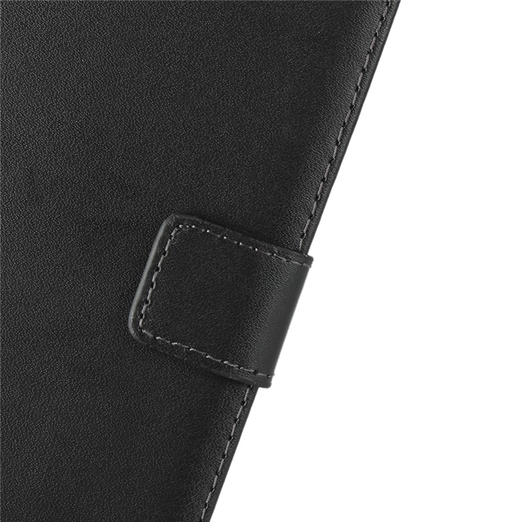 Genuine Leather Wallet Phone Cover wth Stand for Samsung Galaxy M30 - Black-7