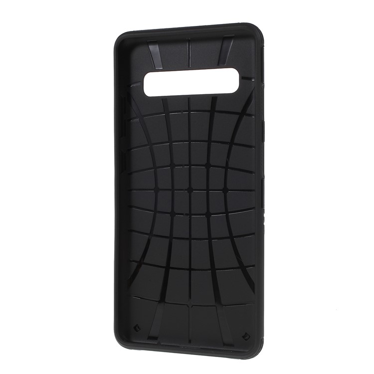 Plastic + TPU Combo Rugged Armor Case for Samsung Galaxy S10 5G - Black-3